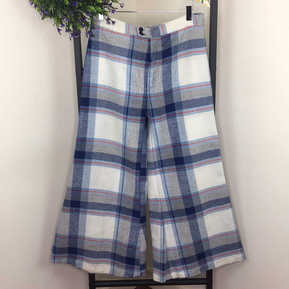 Vintage Plaid Gaucho Pants